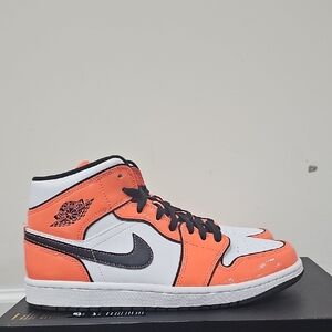Brand New Air Jordan 1 Mid 'Turf Orange' Men's 8.5 Women's 10 Sku DD6834 802